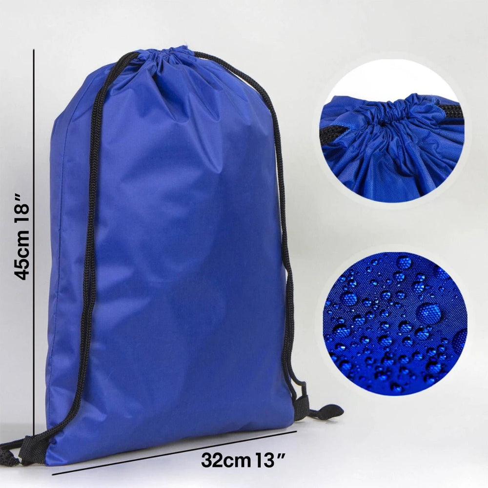 Impertex Drawstring Backpack 13×18 in (32×45 cm) – Saxe Blue - Pamusan.com