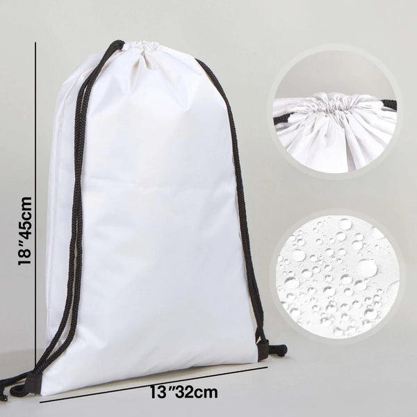 Impertex Drawstring Backpack 13×18 in (32×45 cm) – White - Pamusan.com