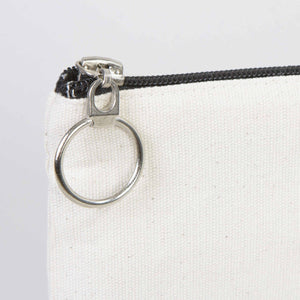 Blank Cotton Clutch Bag with Zipper – 12"x8"  Lined Purse