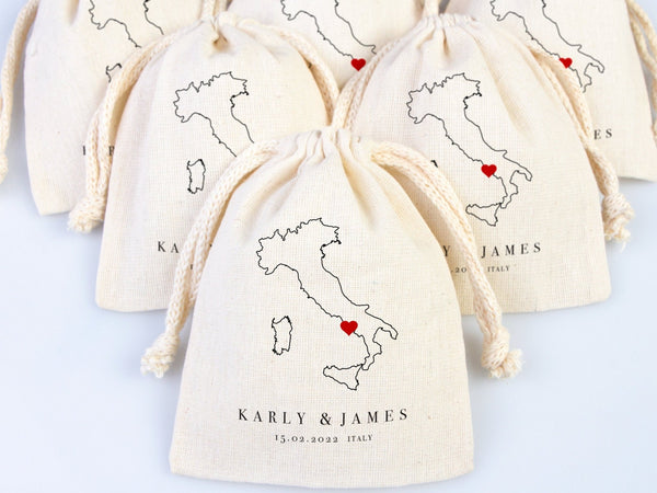 Italy Wedding Recover Kit Bags, Italian Wedding Favor Bag, Custom With Your name or Design, Bachelorette Party - Pamusan.com