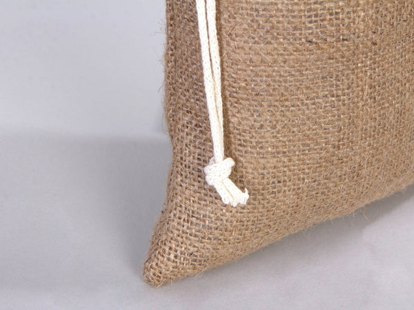 Jute Drawstring Gift Bag – 8" × 12" (20 × 30 cm) – Natural Burlap - Pamusan.com