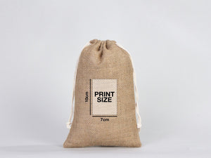 Jute Drawstring Gift Bag – 8" × 12" (20 × 30 cm) – Natural Burlap - Pamusan.com