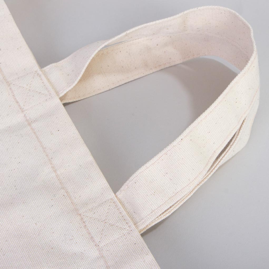 Large Canvas Tote Bag with Long Strap & Short Handles – Natural Cotton Shopping Bag