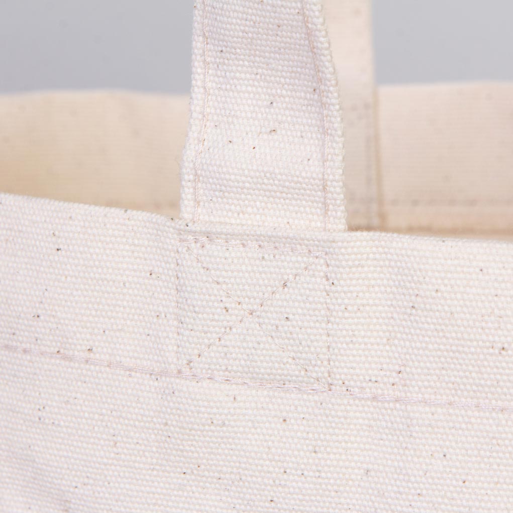 Large Canvas Tote Bag with Long Strap & Short Handles – Natural Cotton Shopping Bag