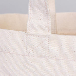 Large Canvas Tote Bag with Long Strap & Short Handles – Natural Cotton Shopping Bag