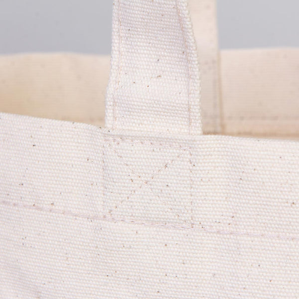 Large Canvas Tote Bag with Long Strap & Short Handles – Natural Cotton Shopping Bag