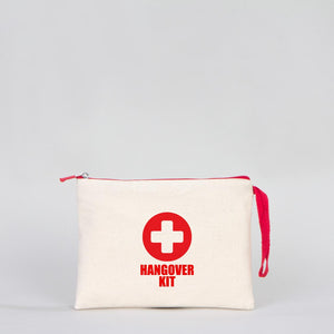 Clutch Bag  8"W x 6"H (21 cm x 15 cm) - Red Zippered (Customize)