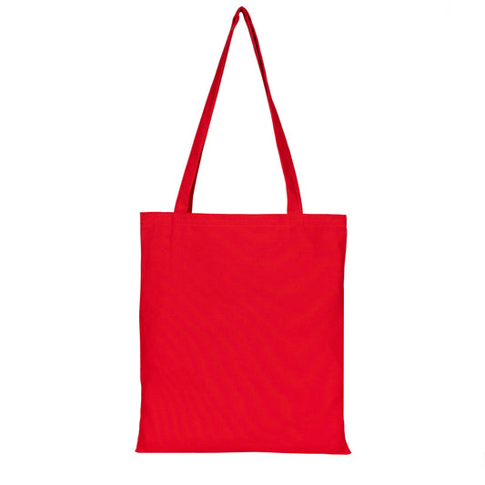 Canvas Tote Bags Red 14"W x 16"H – Blank Cotton Shopping & Gift Bags