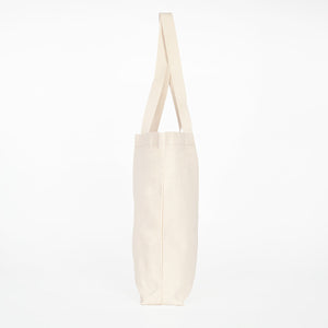 Large Canvas Tote Bag with Inner Pocket & Braided Handles – Natural Cotton 18"x16"x4"
