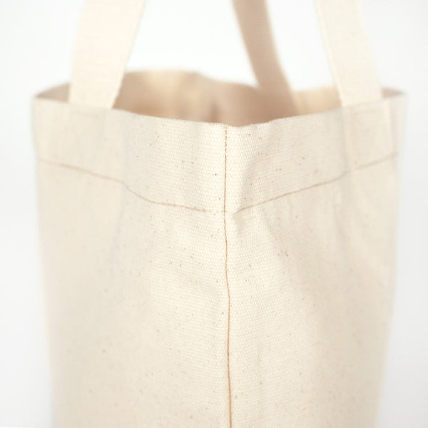 Large Canvas Tote Bag with Inner Pocket & Braided Handles – Natural Cotton 18"x16"x4"