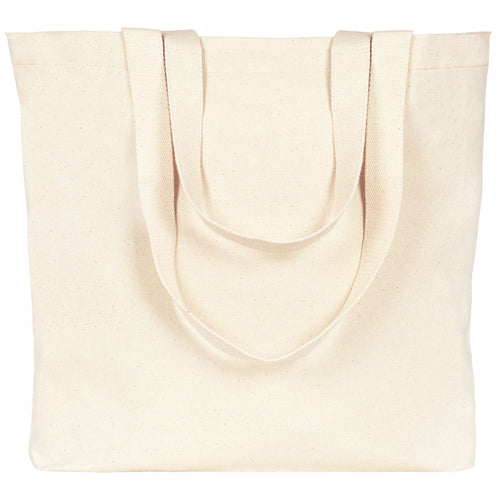 Large Canvas Tote Bag with Inner Pocket & Braided Handles – Natural Cotton 18"x16"x4"