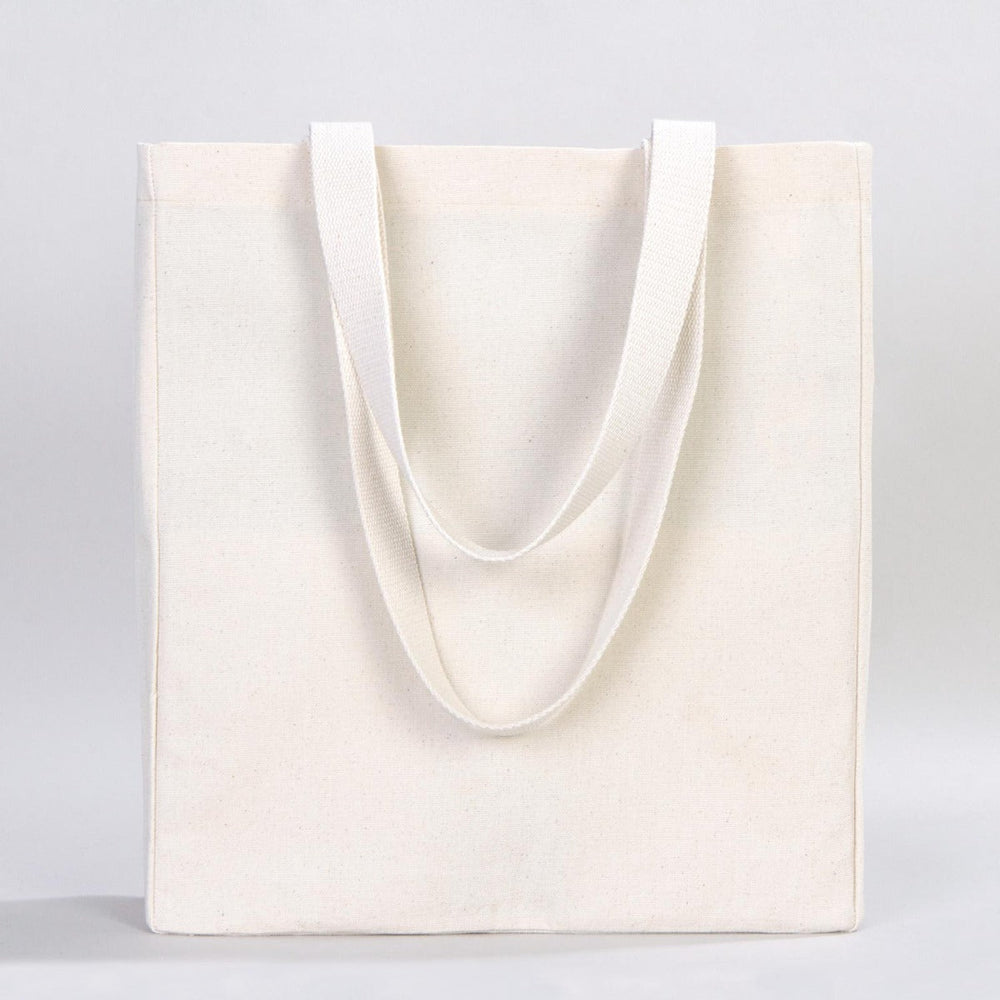 Blank Canvas Tote Bags – 16"W x 14"H x 5"L Reusable Cotton Tote