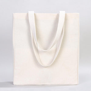 Blank Canvas Tote Bags – 16"W x 14"H x 5"L Reusable Cotton Tote