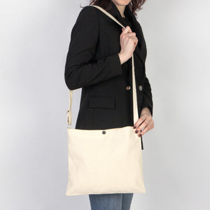 Canvas Messenger Bag – 11"W x 13"H Blank Crossbody Saddlebag