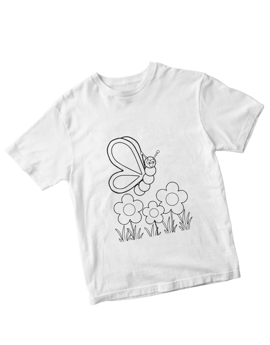 Paintable T-shirt Butterfly