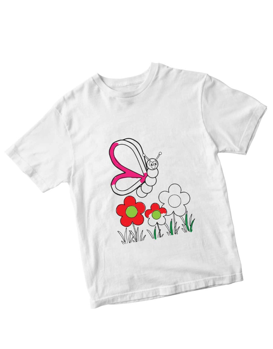 Paintable T-shirt Butterfly