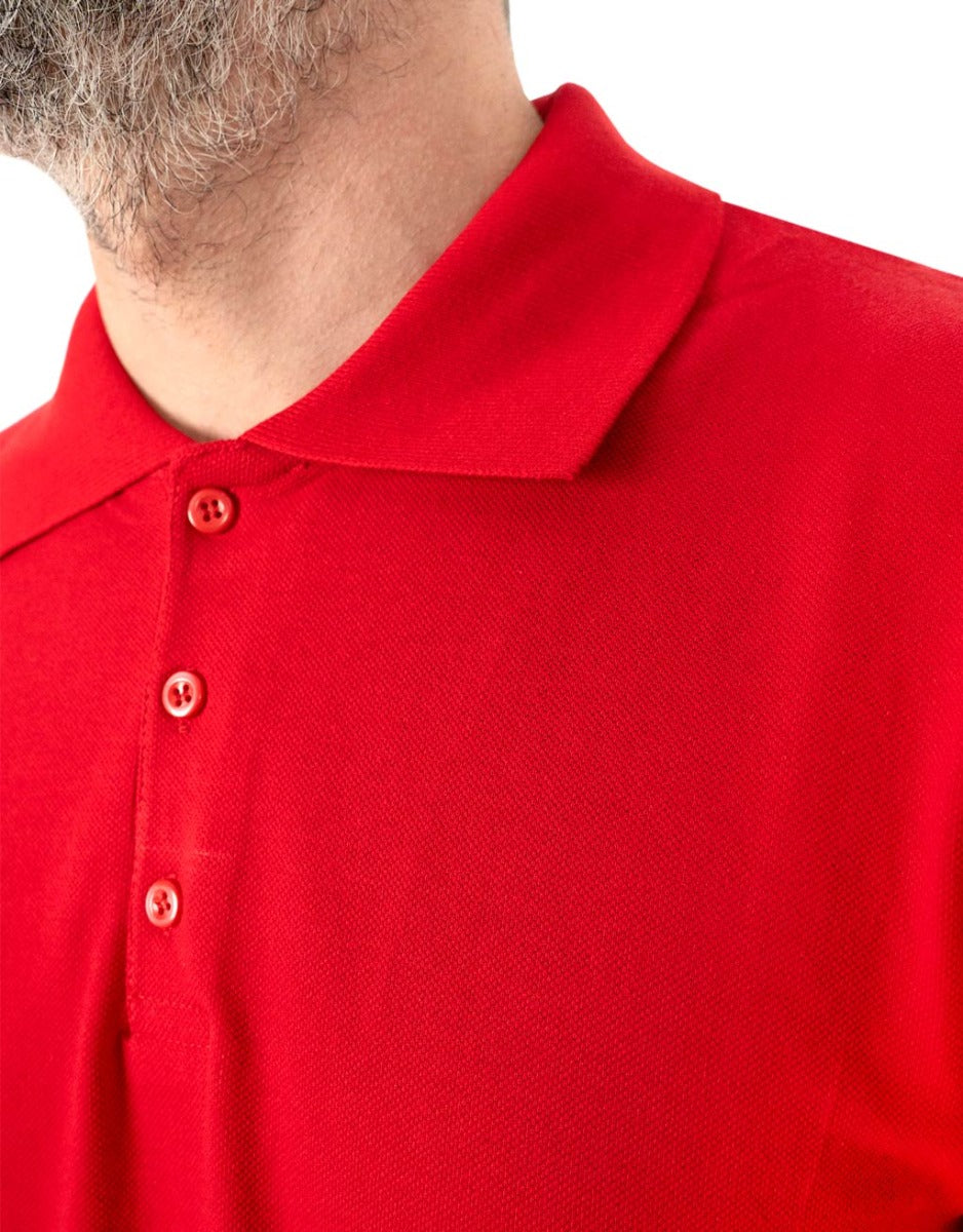 Polo Collar T-Shirt Red