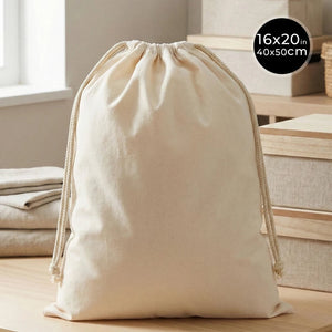 Laminated 16" x 20" (40 x 50 cm) Cotton Drawstring Pouch - 4 oz - Pamusan.com