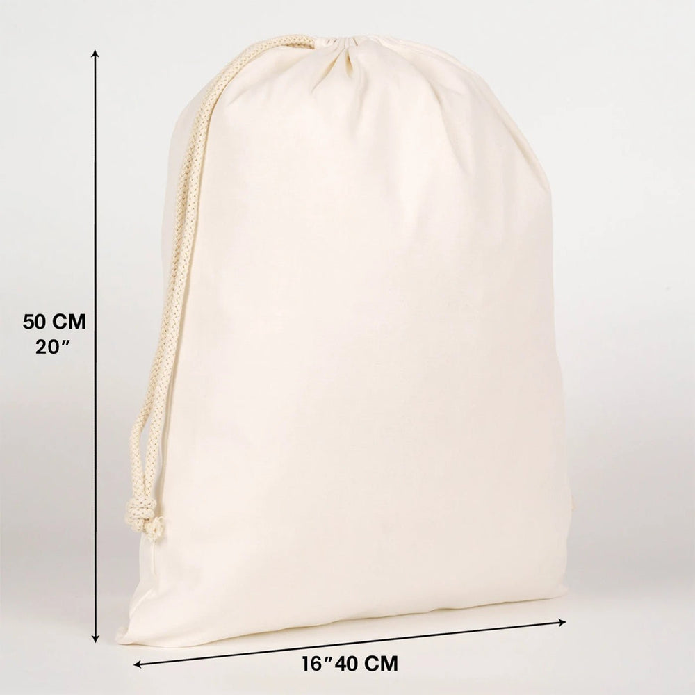 Laminated 16" x 20" (40 x 50 cm) Cotton Drawstring Pouch - 4 oz - Pamusan.com