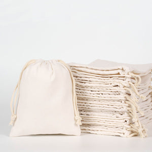 Laminated 6" x 8" (15 x 20 cm) Cotton Drawstring Pouch - 4 oz - Pamusan.com