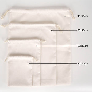 Laminated 6" x 8" (15 x 20 cm) Cotton Drawstring Pouch - 4 oz - Pamusan.com