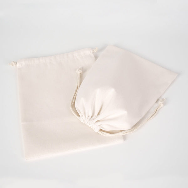 Laminated 8" x 12" (20 x 30 cm) Cotton Drawstring Pouch - 4 oz - Pamusan.com