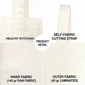 Laminated Tote Bag Raw Cotton for Sublimation – 14" × 16" (35 × 40 cm) - Pamusan.com
