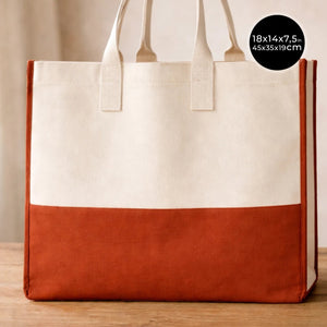 Large Beach Spa Canvas Tote - Reusable Cotton Handbag for Women - Pamusan.com