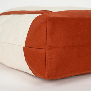 Large Brown Canvas Tote Bag – 16"x14"x5", Eco - Friendly & Reusable Cotton Bag - Pamusan.com