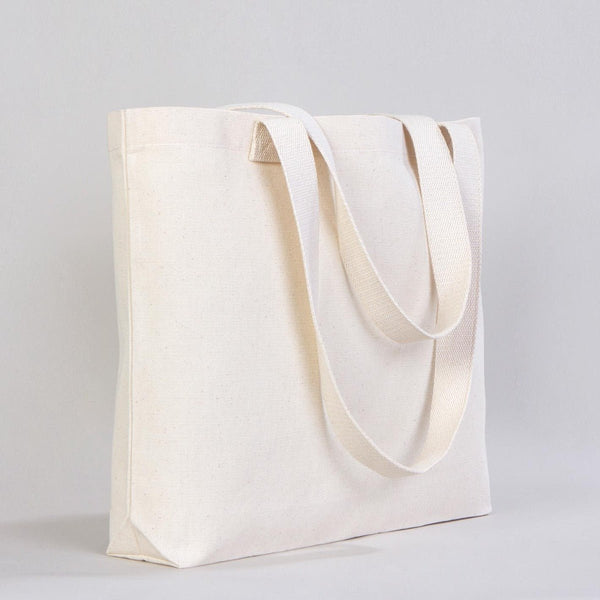 Large Canvas Tote Bag – 18" x 14" x 3" (45 x 35 x 8 cm) | Thick 10 oz Cotton Shopping & Everyday Carry Bag - Pamusan.com