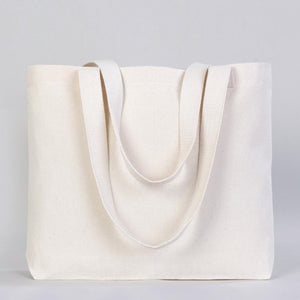 Large Canvas Tote Bag – 18" x 14" x 3" (45 x 35 x 8 cm) | Thick 10 oz Cotton Shopping & Everyday Carry Bag - Pamusan.com