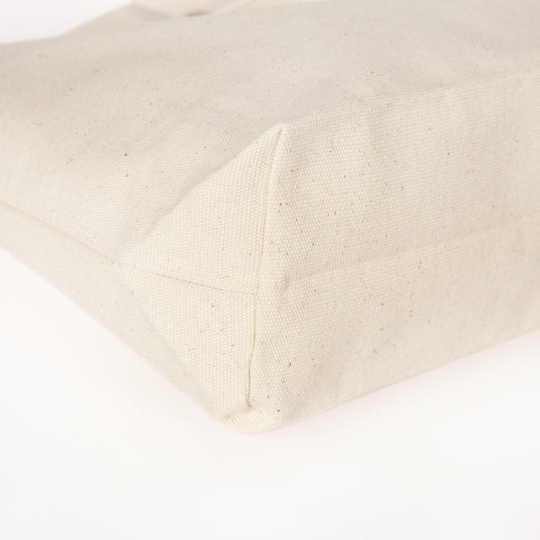 Large Canvas Tote Bag with Inner Pocket & Braided Handles – Natural Cotton 18"x16"x4" - Pamusan.com