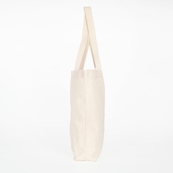 Large Canvas Tote Bag with Inner Pocket & Braided Handles – Natural Cotton 18"x16"x4" - Pamusan.com
