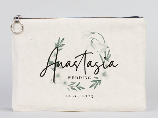 Large Clutch Bag For Wedding Gift - 12"W x 8"H (30 cm x 21 cm) Custom Cotton Big Clutch Bag - Wedding cotton clutch gift - Clutch Wedding Clutch bag - Pamusan.com