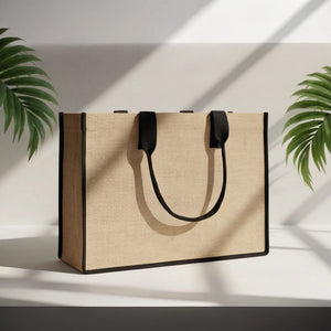 Large Jute Tote Bag 18" x 12" x 6" – Full - Sized, Durable & Eco - Friendly - Pamusan.com