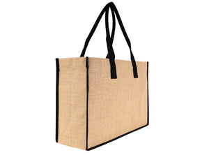 Large Jute Tote Bag 18" x 12" x 6" – Full - Sized, Durable & Eco - Friendly - Pamusan.com
