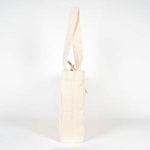 Large Natural Canvas Tote Bag with Long Handles – 18"W x 11"H x 4"L Eco - Friendly Reusable Cotton Bag - Pamusan.com