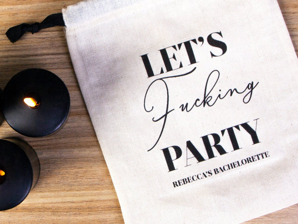 Let's Fucking Party Bags Hangover Kit Bags - 4"W x 5"H (10 cm x 13 cm) Party Recoveryt Kit Bags - Surival kit pouch - Custom Hangover bags - Bachelorette Party - Pamusan.com