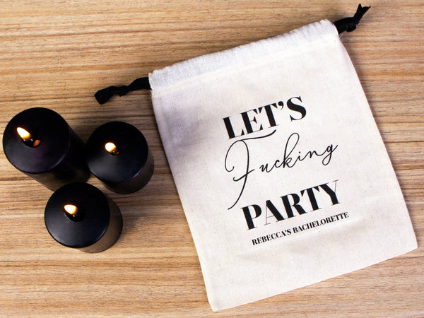 Let's Fucking Party Bags Hangover Kit Bags - 4"W x 5"H (10 cm x 13 cm) Party Recoveryt Kit Bags - Surival kit pouch - Custom Hangover bags - Bachelorette Party - Pamusan.com