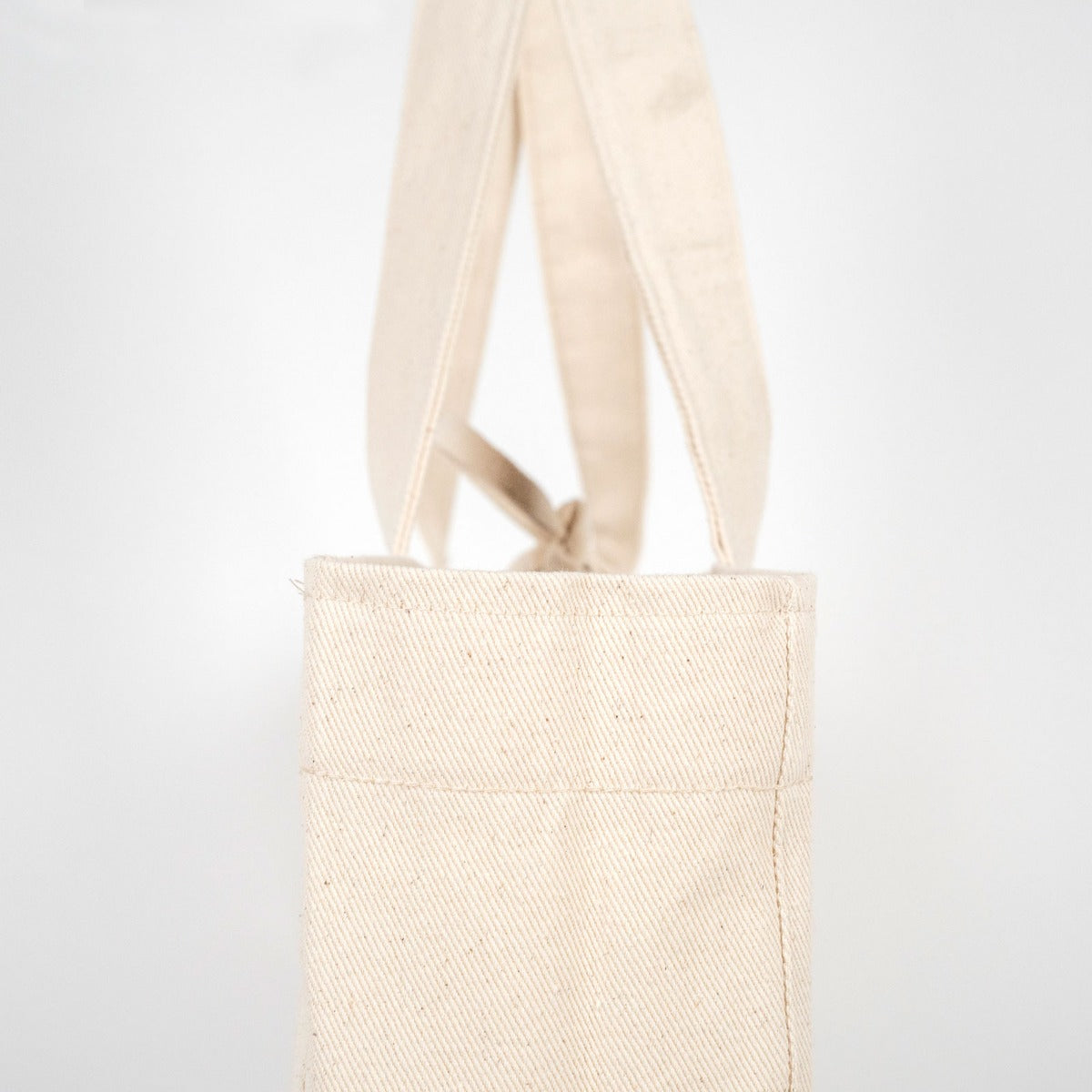 Large Natural Canvas Tote Bag with Long Handles – 18"W x 11"H x 4"L Eco-Friendly Reusable Cotton Bag