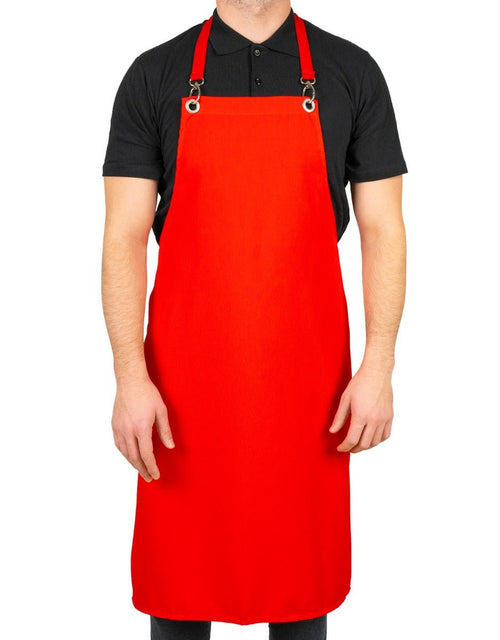 MasterChef Apron – Red Grommet Chef Apron with Pocket, 175 g/m² Poly-Viscose - Pamusan.com