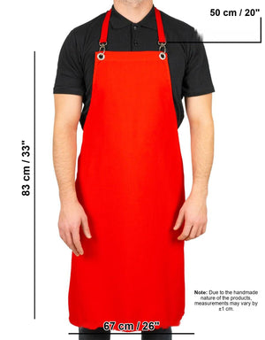 MasterChef Apron – Red Grommet Chef Apron with Pocket, 175 g/m² Poly-Viscose - Pamusan.com