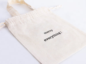 Merry Christmas And New Year Bags, 6"W x 8"H (15 cm x 20 cm) Custom Family or Company Bags, Add Logo & Text, Personalized Cotton Bags For You - Pamusan.com