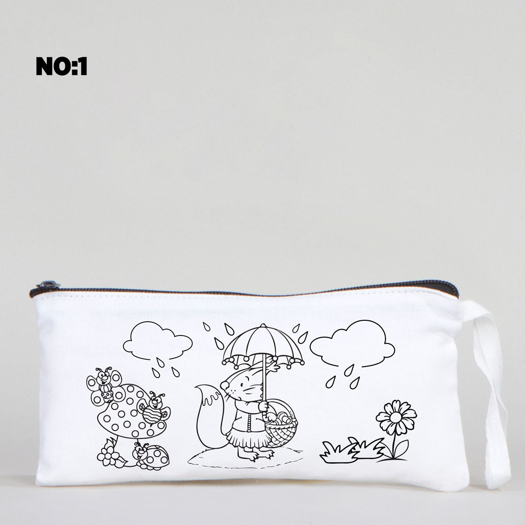 Paintable Pencil Case - Seasons 8" W x 4" H (21 cm x 10 cm)