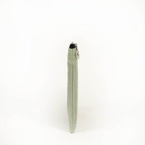 Mint Green Cotton Zippered Clutch Pouch – 12" × 8" (30 × 21 cm) – 10 oz Fabric - Pamusan.com