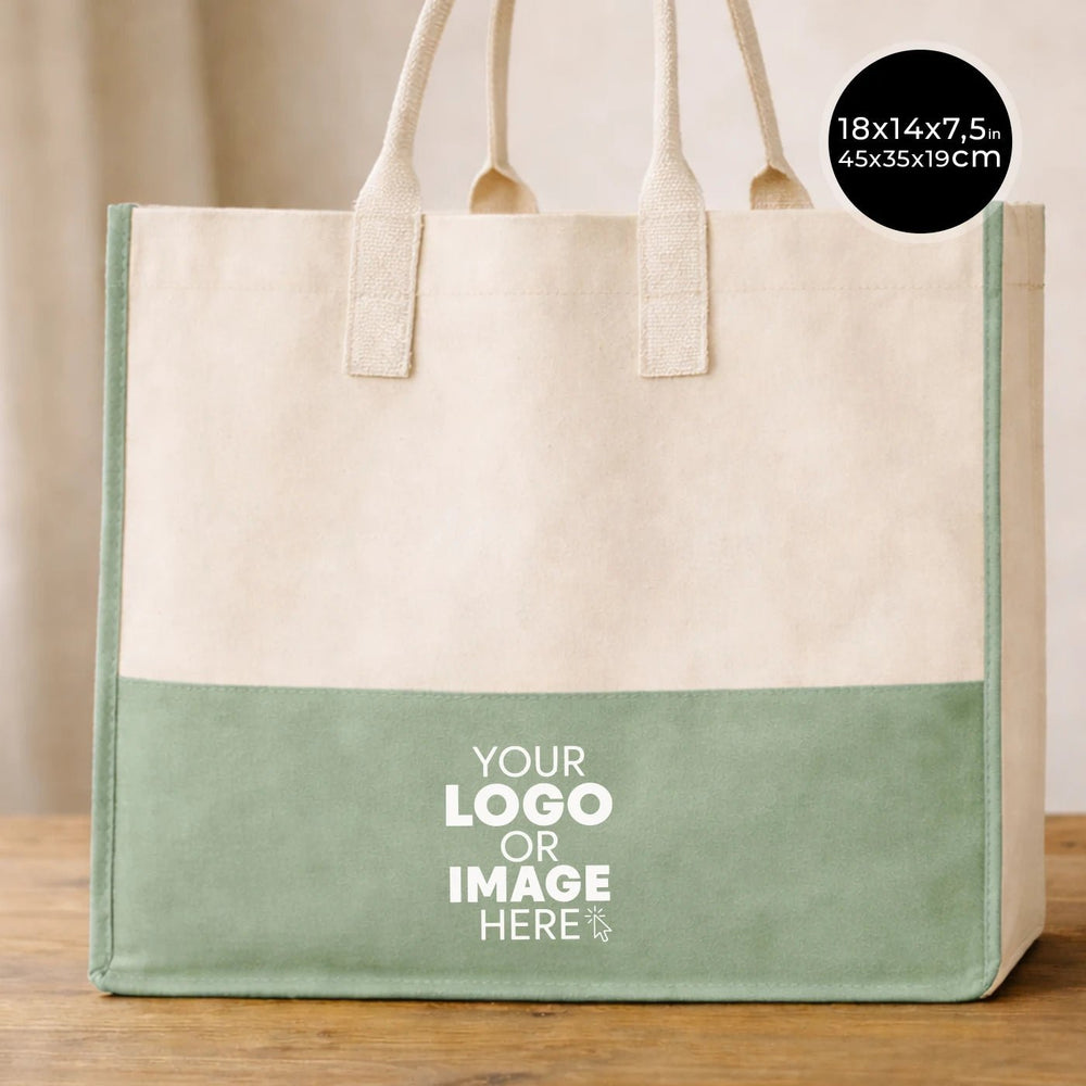 Mint Green Custom Tote Bag for Shopping, Beach & Travel - Pamusan.com