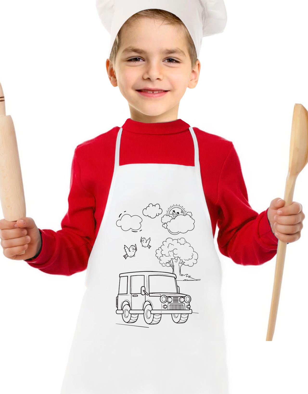 Kitchen Apron Painting - Car Pattern