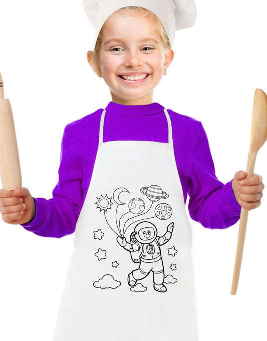 Kitchen Apron Painting - Astronaut Patterned