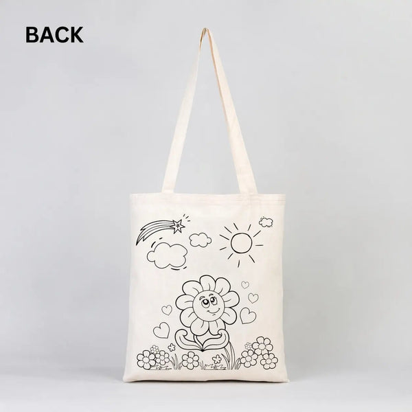 My Dear Mom Coloring Set 2 – 25 Double - Sided Colorable Cotton Tote Bags 14"x16" + Color Fabric Markers - Pamusan.com