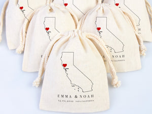 Napa Valley Wedding Tote Bag - Napa Wedding Favor Bag - Napa Valley Wedding Tote - Custom With Your Name Or Design - California Wedding Tote - Pamusan.com